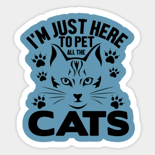 Pet all cats Sticker